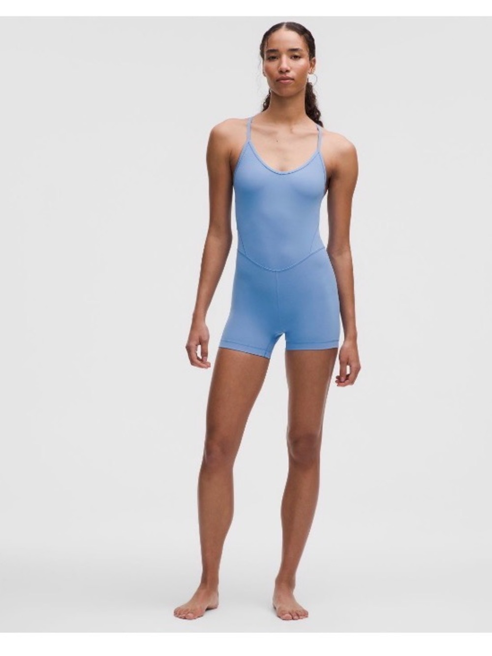 Lululemon align cross-back bodysuit 4" Pool Party Blue Women’s 10